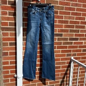 AMERICAN EAGLE KICK BOOT SUPER STRETCH JEANS SIZE 6 LONG